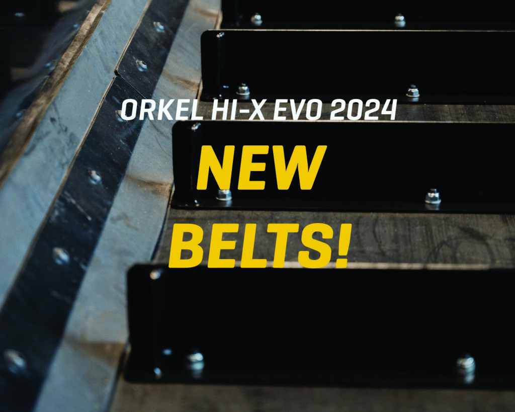 Les nouveaux modèles Orkel Hi-X Evo 2024 sont équipés de courroies en caoutchouc
